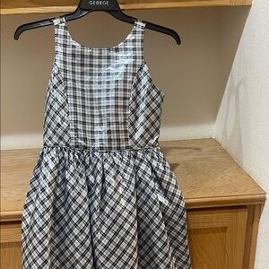 George Kids Plaid Dress in Black and White